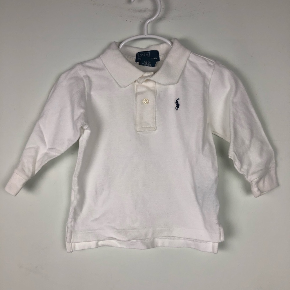 Polo Ralph Lauren boys white polo 18m L/S
